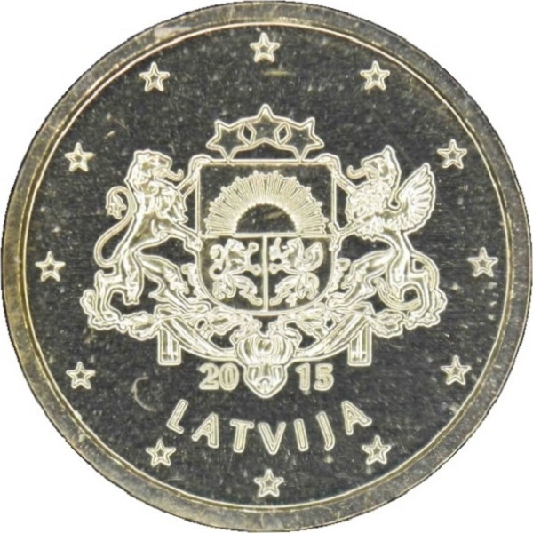 Latvia 10 Euro cent (2015) KM#