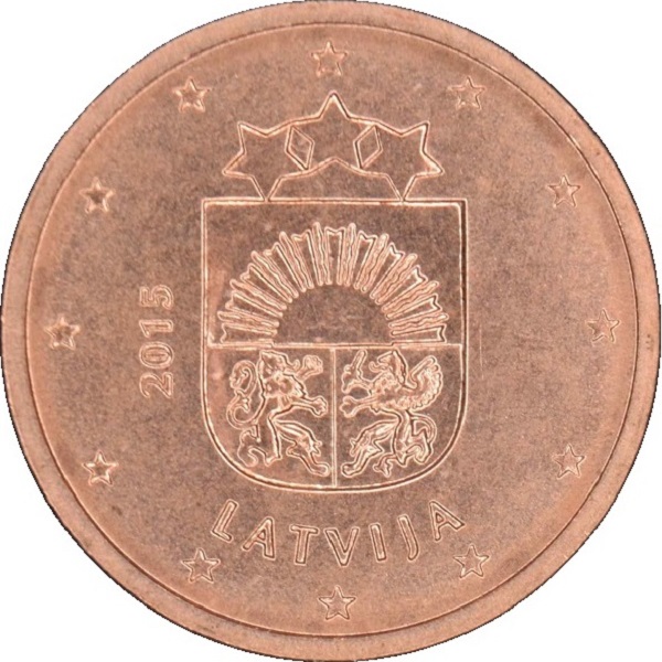 Latvia 2 Euro cent (2015) KM#