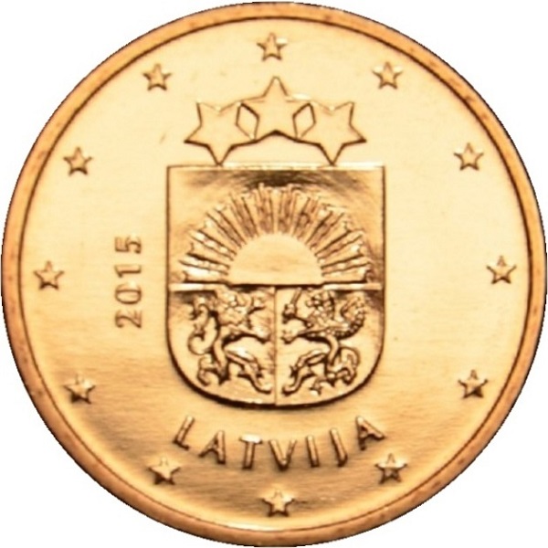 Latvia 5 Euro cent (2015) KM#