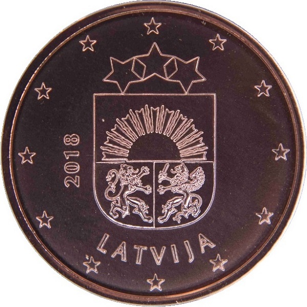 Латвия 5 Евро цент (2018) KM#
