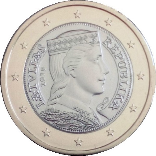Латвия 1 Евро (2019) KM#