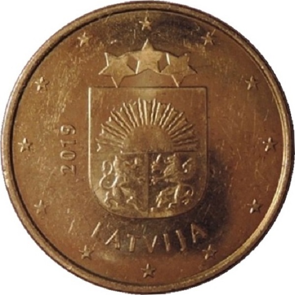 Латвия 5 Евро цент (2019) KM#