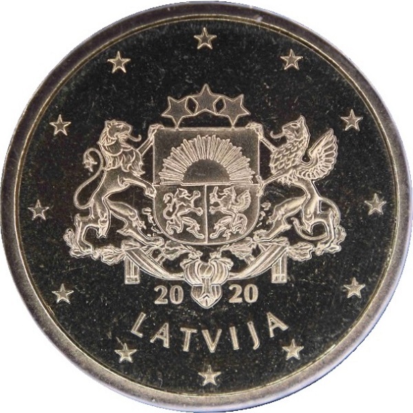 Латвия 10 Евро цент (2020) KM#