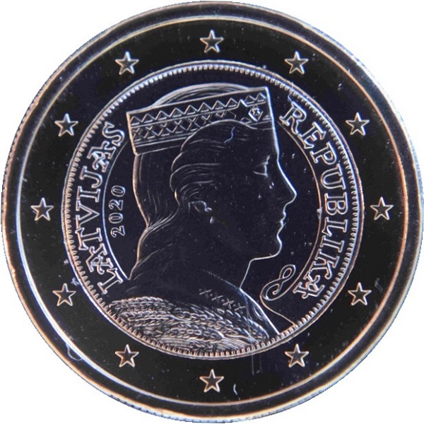 Латвия 1 Евро (2020) KM#