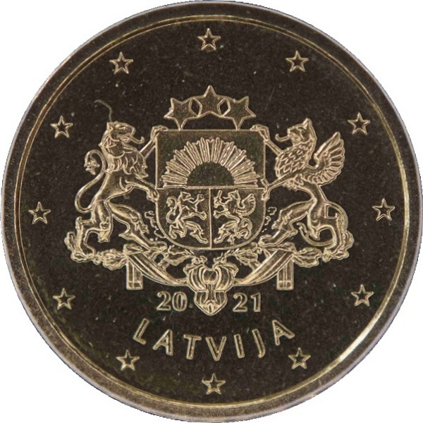 Латвия 10 Евро цент (2021) KM#