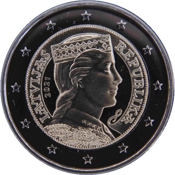 Латвия 2 Евро (2021) KM#