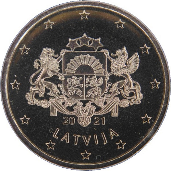 Латвия 50 Евро цент (2021) KM#