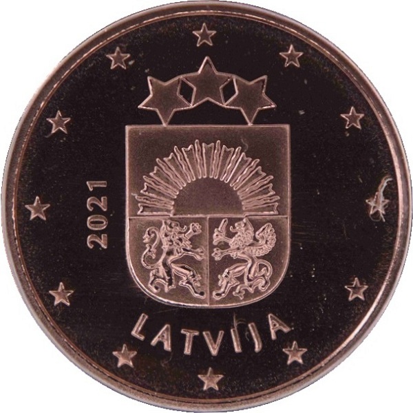 Латвия 5 Евро цент (2021) KM#