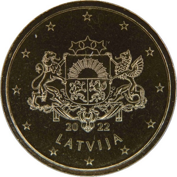 Латвия 10 Евро цент (2022) KM#