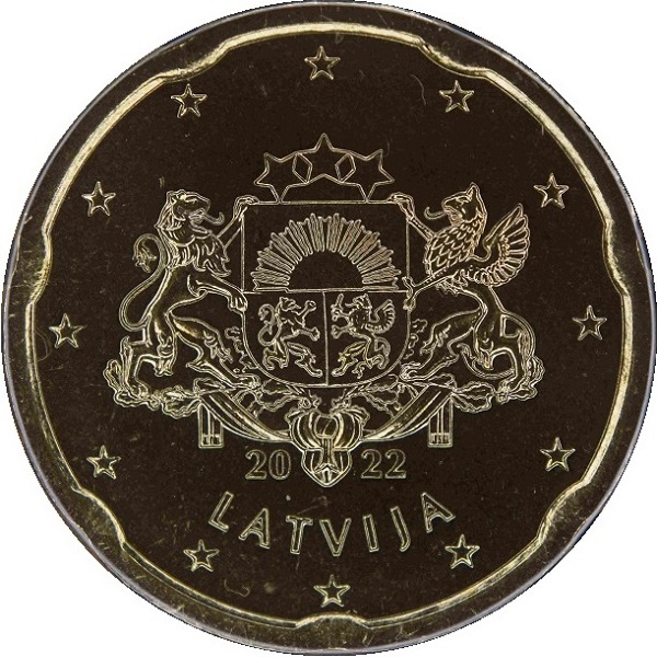 Латвия 20 Евро цент (2022) KM#
