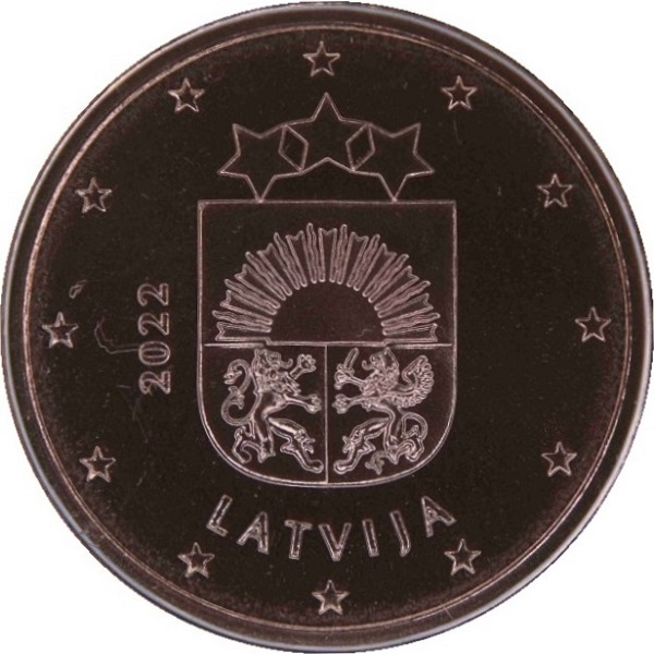 Латвия 2 Евро цент (2022) KM#