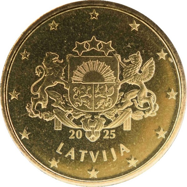 Латвия 10 Евроцент (2025) KM#