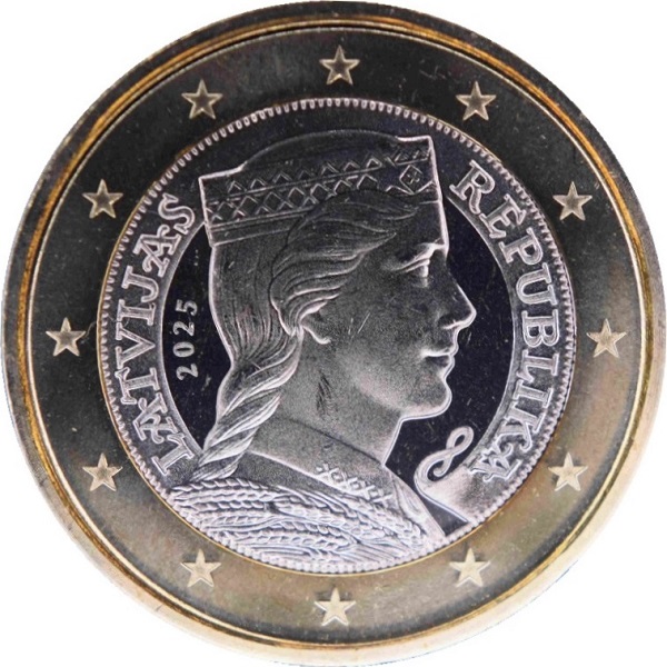 Латвия 1 Евро (2025) KM#