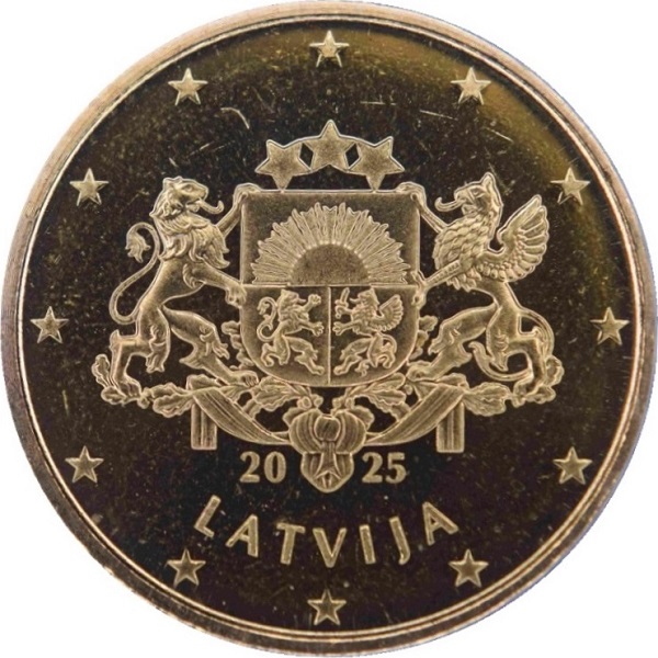 Латвия 50 Евроцент (2025) KM#