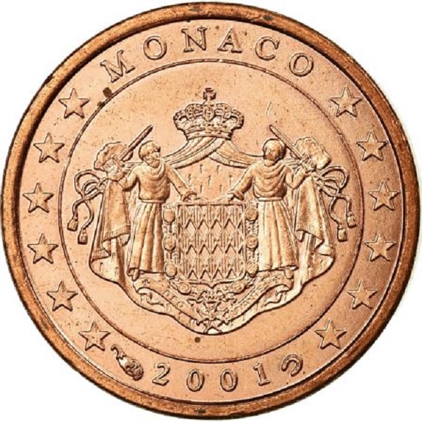 Монако 1 Евро цент (2001) KM#