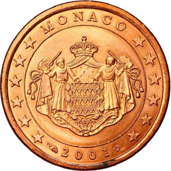 Монако 5 Евро цент (2001) KM#