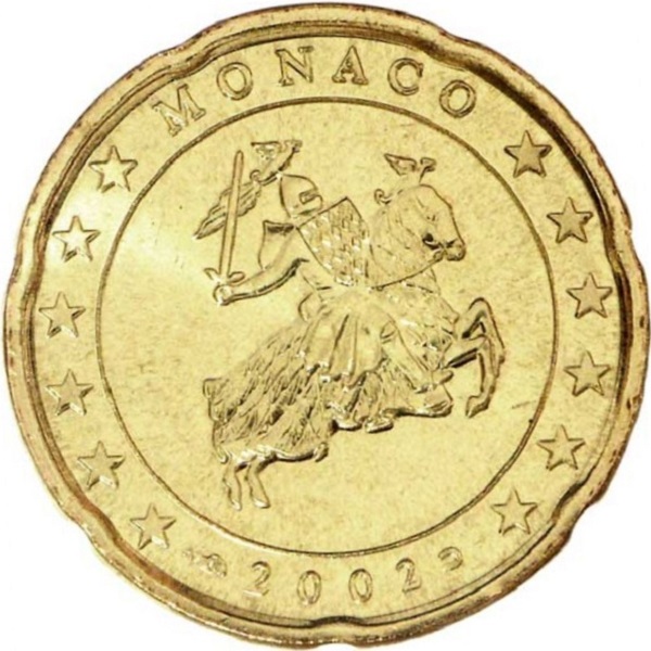 Монако 20 Евро цент (2002) KM#