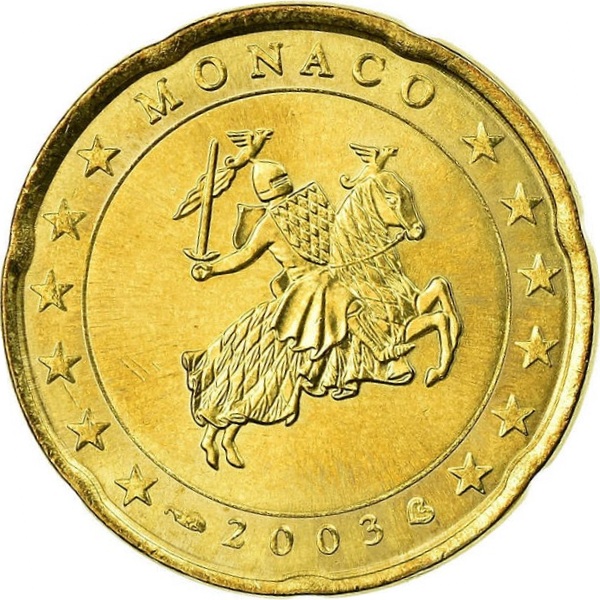 Монако 20 Евро цент (2003) KM#