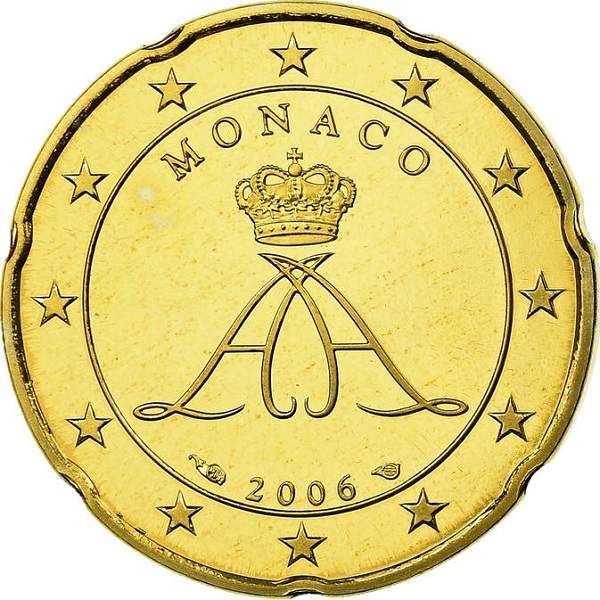 Монако 20 Евро цент (2006) KM#