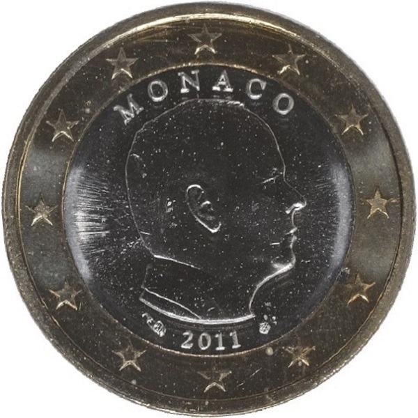 Монако 1 Евро (2011) KM#