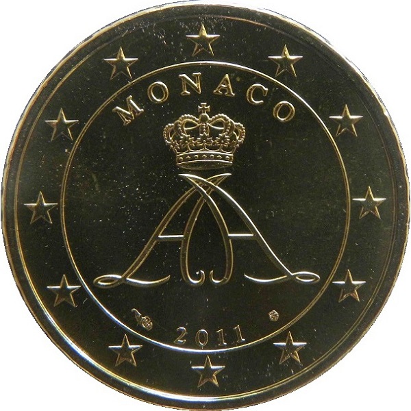 Монако 50 Евро цент (2011) KM#