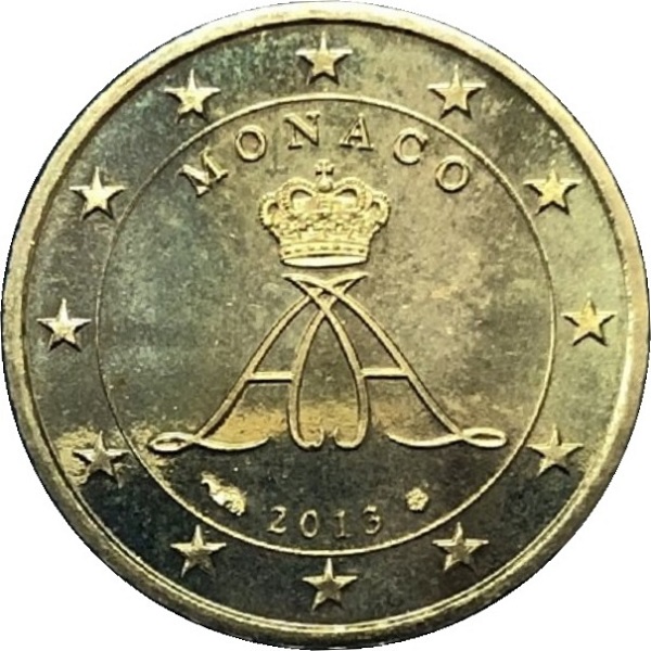 Монако 10 Евро цент (2013) KM#