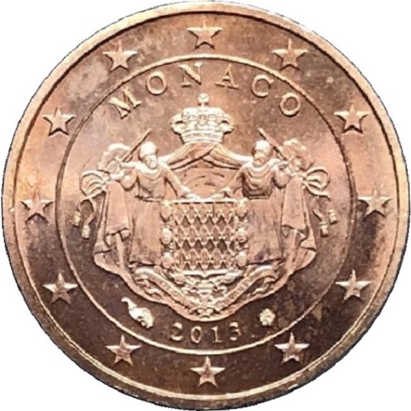 Монако 1 Евро цент (2013) KM#