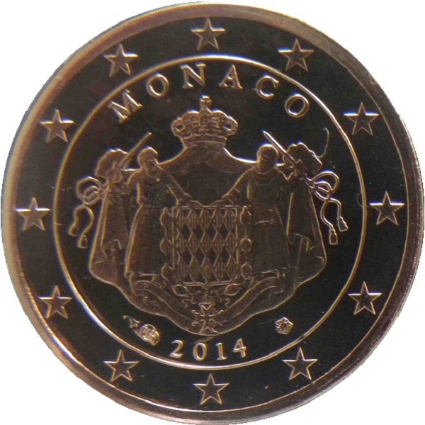 Монако 1 Евро цент (2014) KM#
