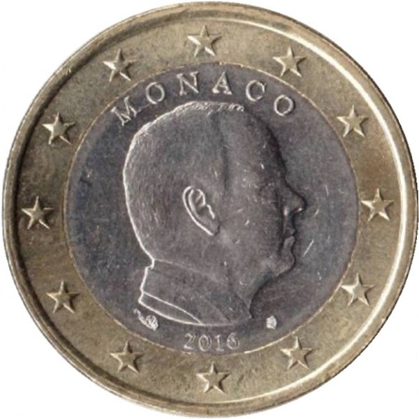 Монако 1 Евро (2016) KM#