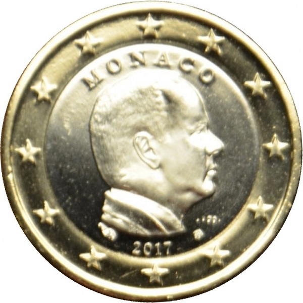 Монако 1 Евро (2017) KM#