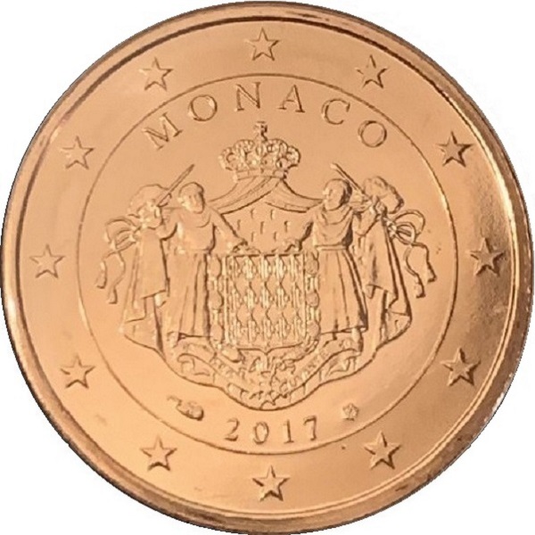 Монако 5 Евро цент (2017) KM#