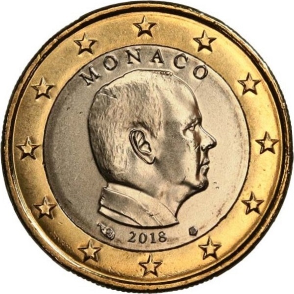 Монако 1 Евро (2018) KM#
