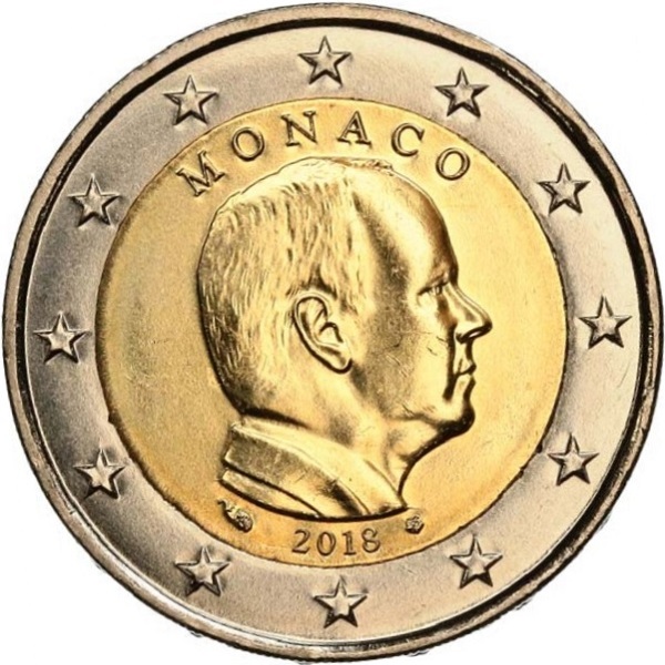Монако 2 Евро (2018) KM#