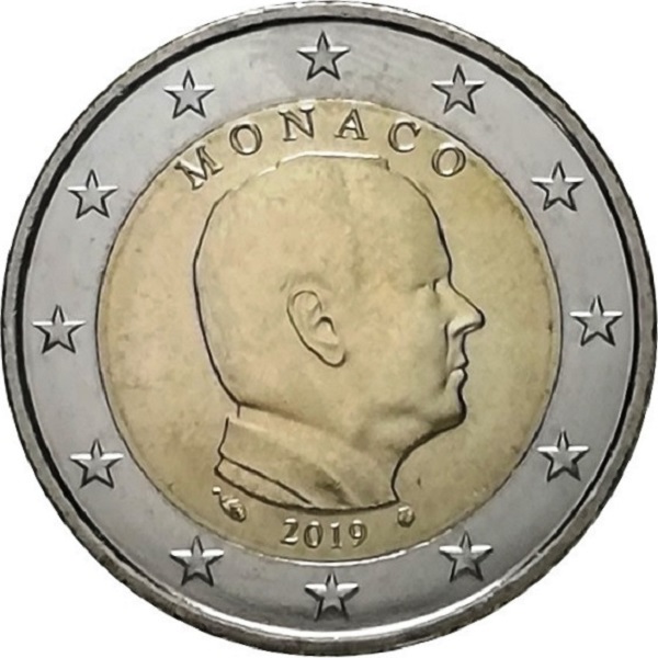Monaco 2 Euro (2019) KM#