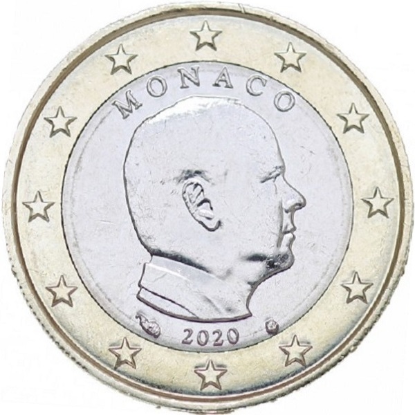 Монако 1 Евро (2020) KM#