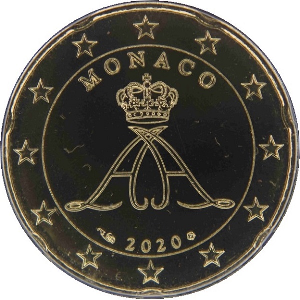 Монако 20 Евро цент (2020) KM#