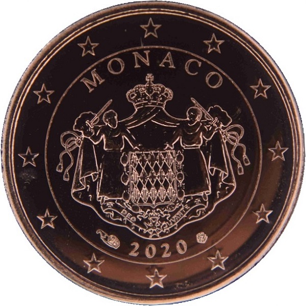 Монако 2 Евро цент (2020) KM#