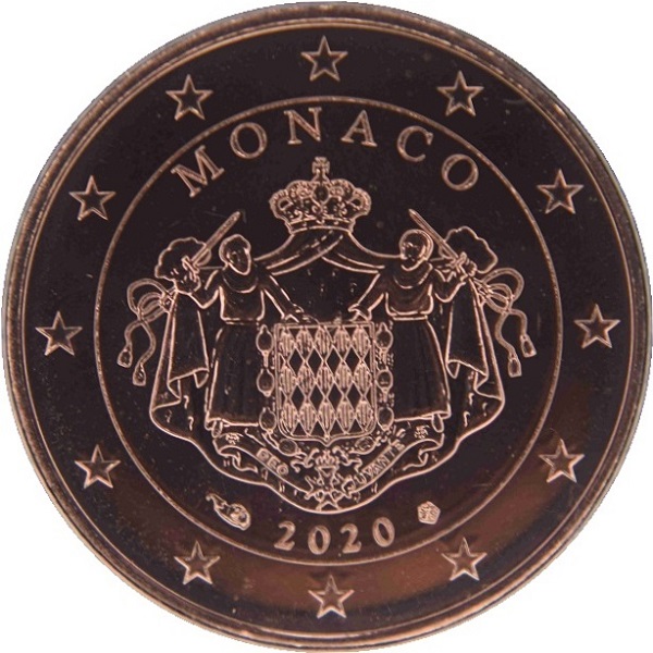 Монако 5 Евро цент (2020) KM#