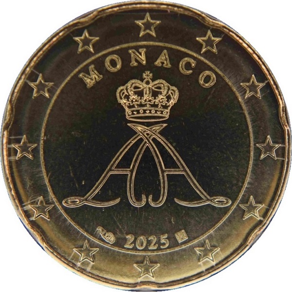 Монацо 20 Евроцент (2025) KM#