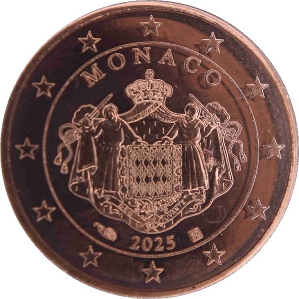 Монако 2 Евроцент (2025) KM#