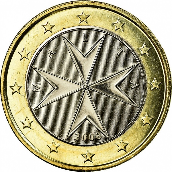 Мальта 1 Евро (2008) KM#