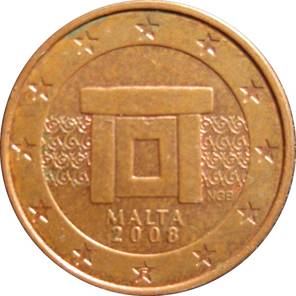Мальта 1 Евро цент (2008) KM#