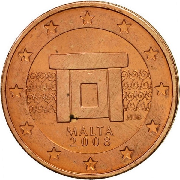 Мальта 2 Евро цент (2008) KM#