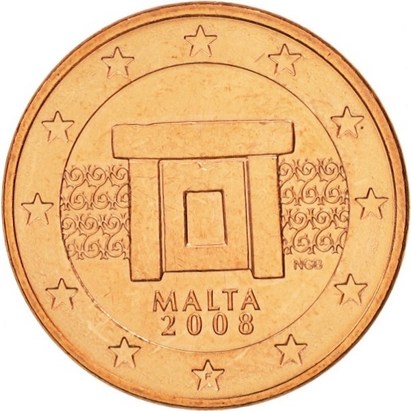 Мальта 5 Евро цент (2008) KM#
