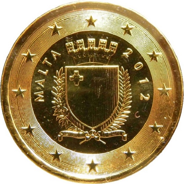 Мальта 10 Евро цент (2012) KM#