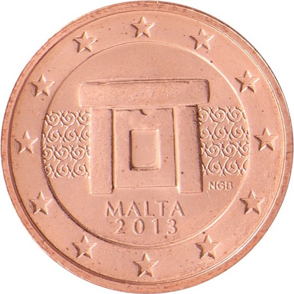 Мальта 2 Евро цент (2013) KM#