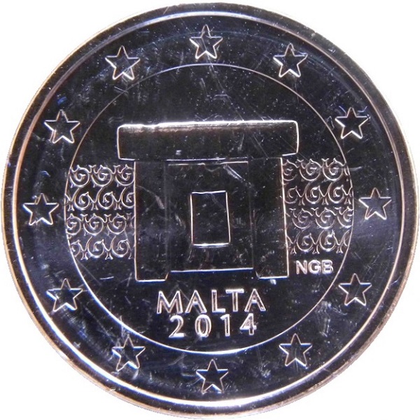 Мальта 1 Евро цент (2014) KM#
