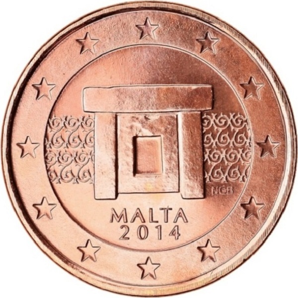 Мальта 5 Евро цент (2014) KM#