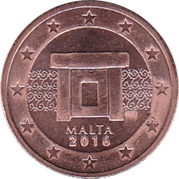 Мальта 2 Евро цент (2016) KM#
