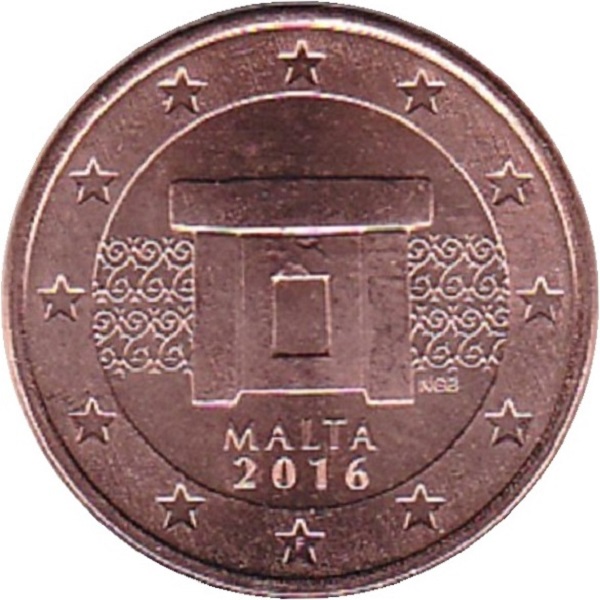 Мальта 5 Евро цент (2016) KM#